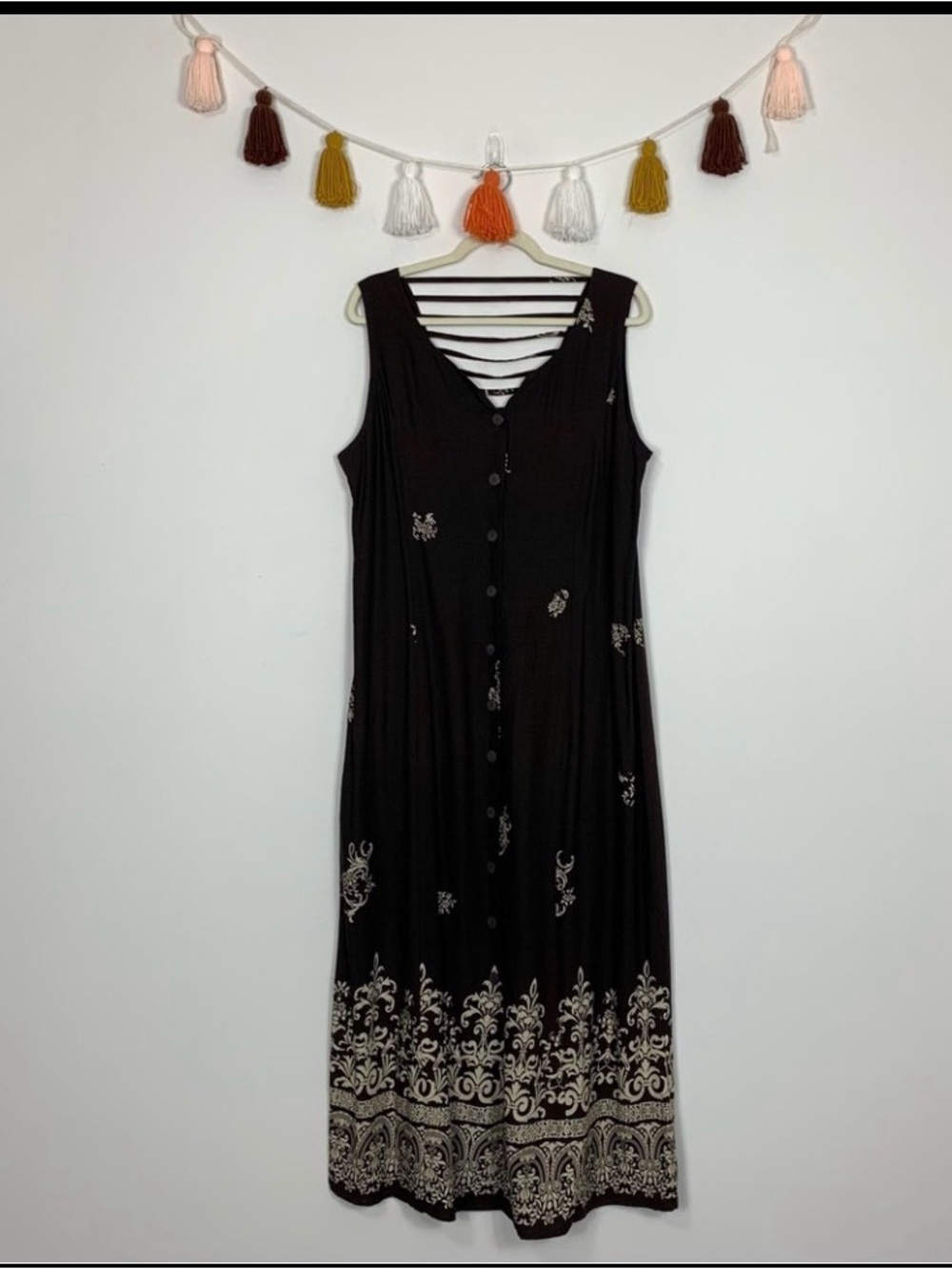 R&K Originals Strappy Back Brown Maxi Dress 16